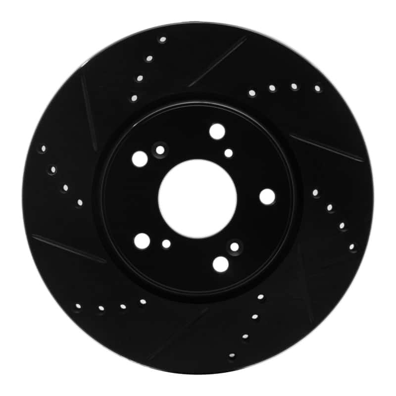 R1 Concepts — R1 13-25 Honda Civic Sedan Front Left Drilled & Slotted Black Brake Rotor
R1 Brake Rotor Drill - view 1