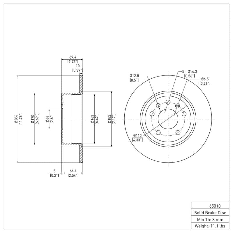DFC — DFC 97-08 Chevrolet/Opel Astra (Mexico) Rear GeoSPEC Coated Rotor
DFC Brake Rotor - view 6