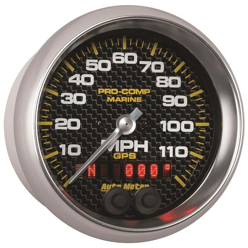 AutoMeter — Autometer Marine Carbon Fiber Ultra-Lite 3-3/8in 120MPH GPS Speedometer Gauge
3.4" SPD GPS 120 MCF - view 3