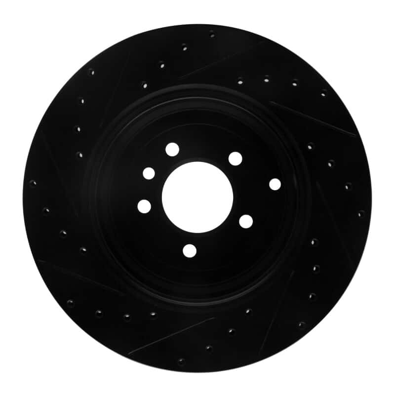 R1 Concepts — R1 10-13 Land Rover Range Rover Sport Rear Right Drilled & Slotted Black Brake Rotor
R1 Brake Rotor Drill - view 5