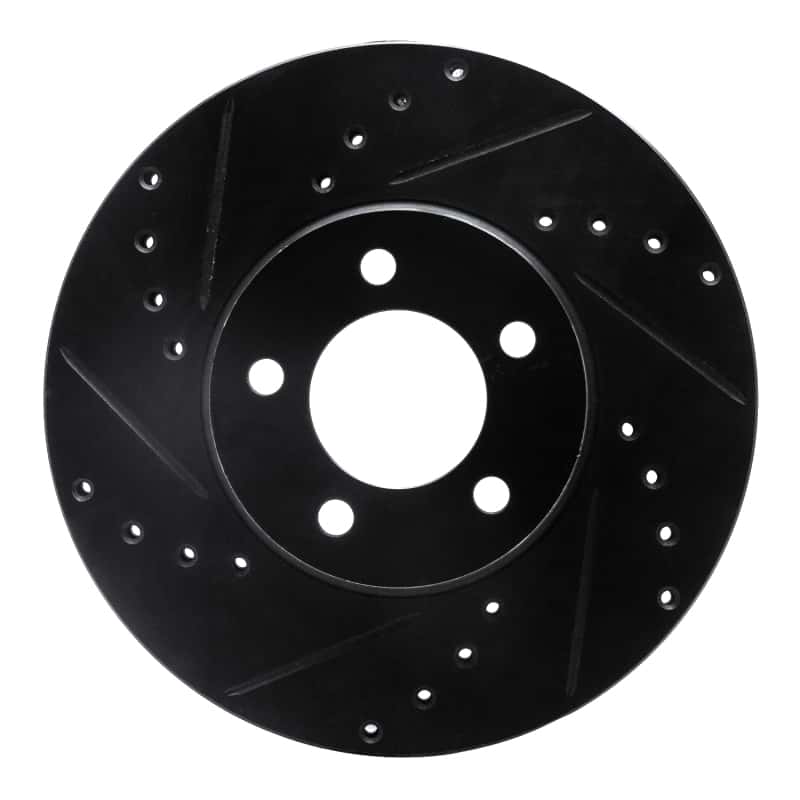 R1 Concepts — R1 93-07 Ford Thunderbird Front Left Drilled & Slotted Black Brake Rotor
R1 Brake Rotor Drill - view 1