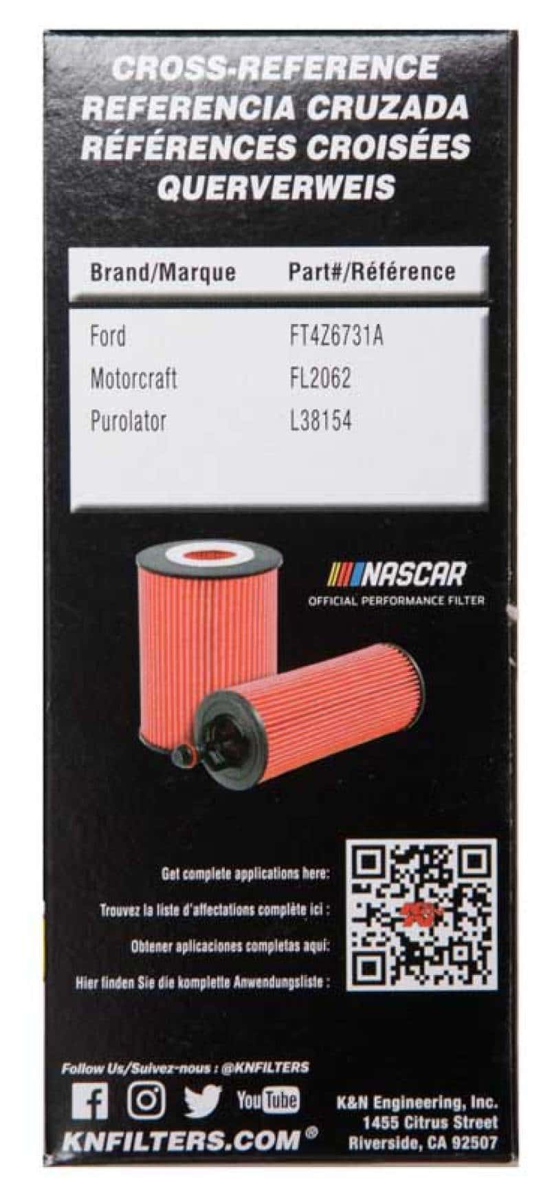 K&N Engineering — K&N Ford / Lincoln 1.938in OD x 5.5in H Oil Filter - view 9