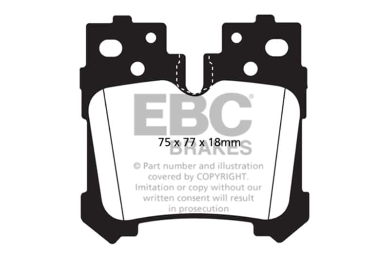 EBC — EBC 07+ Lexus LS460 4.6 Yellowstuff Rear Brake Pads
Disc Brake Pad - view 1