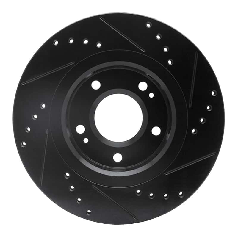 R1 Concepts — R1 09-15 Mitsubishi Lancer Front Left Drilled & Slotted Black Brake Rotor
R1 Brake Rotor Drill - view 5