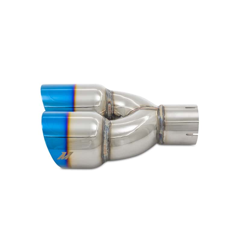 Mishimoto — Mishimoto Dual Offset Tips 2.5in Inlet 3in Outlet Slash Cut - Burnt - view 3