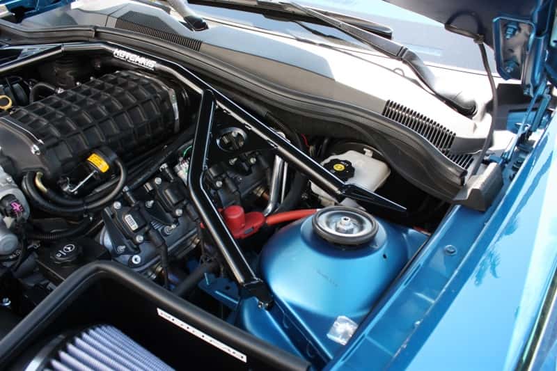 Hotchkis — Hotchkis 10+ Camaro / 11 Camaro Convertible Chassis Max Strut Tower Brace
Front Strut Brace
SuspStrtTowerBrc - view 5