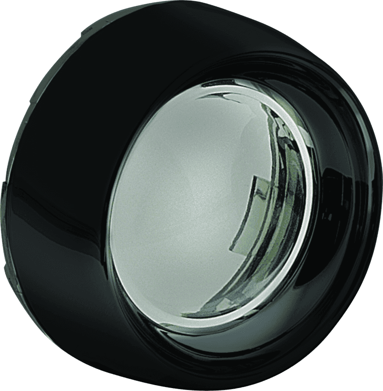 Kuryakyn — Kuryakyn Deep Dish Bezel For Bullet Turn Signals Smoke Lens Gloss Black - view 1