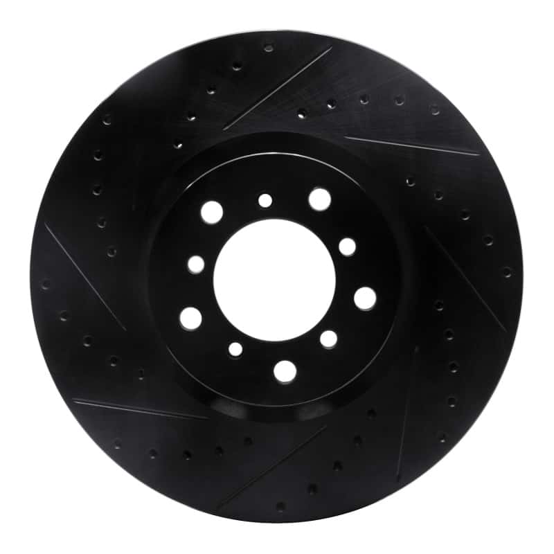 R1 Concepts — R1 00-03 BMW M5 Right Front Drilled & Slotted Black Brake Rotor
R1 Brake Rotor Drill - view 1