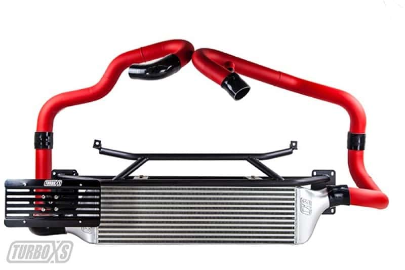 Turbo XS — Turbo XS FMIC 2015-2017 Subaru STi - Wrinkle Red Pipes
Intercooler - view 2