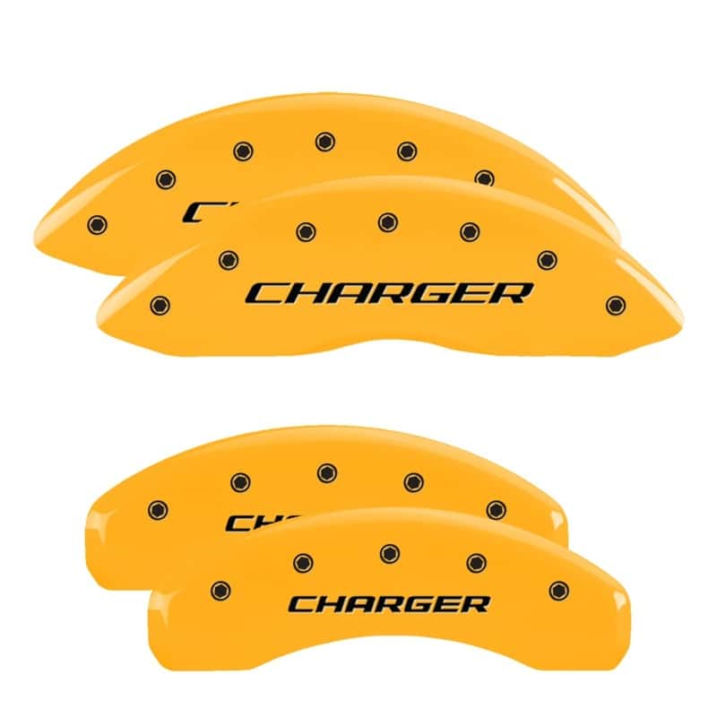 MGP — MGP 4 Caliper Covers Engraved Front & Rear Block/Charger Yellow finish black ch
Caliper Covers - view 1