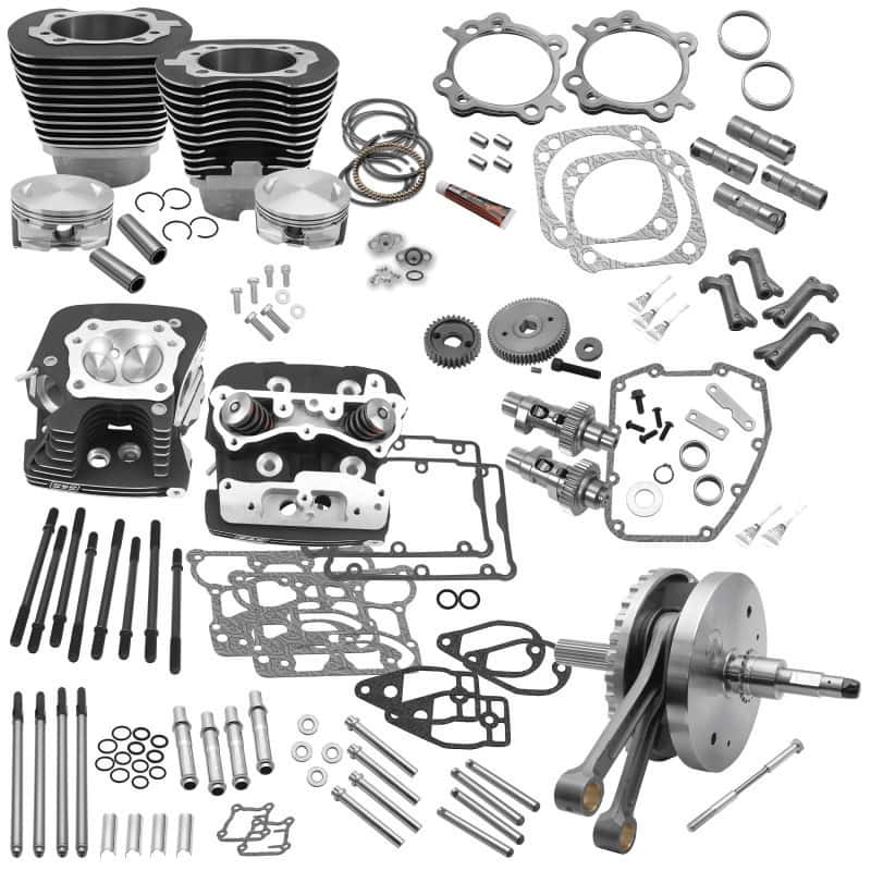S&S Cycle — S&S Cycle 2007 BT w/ Balancer 124in Hot Set Up Kit - Wrinkle Black - view 1