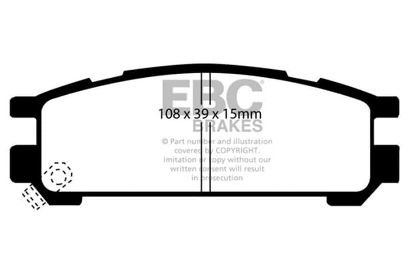 EBC — EBC 95-96 Subaru Impreza 2.2 Bluestuff Rear Brake Pads
Disc Brake Pad - view 4