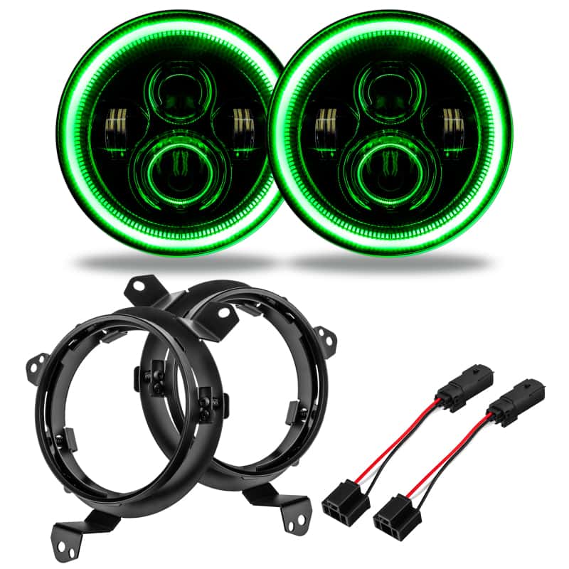 ORACLE Lighting — Oracle Jeep Wrangler JL/Gladiator JT 7in. High Powered LED Headlights (Pair) - Green
Headlights - view 1