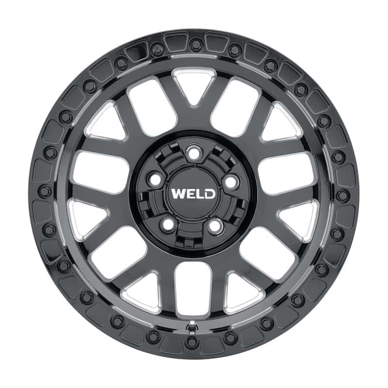 Weld — Weld Off-Road W902 17X10 Cinch Beadlock 5X127 5X139.7 ET-24 BS4.50 Gloss BLK MIL / BLK Ring 87.1 - view 1