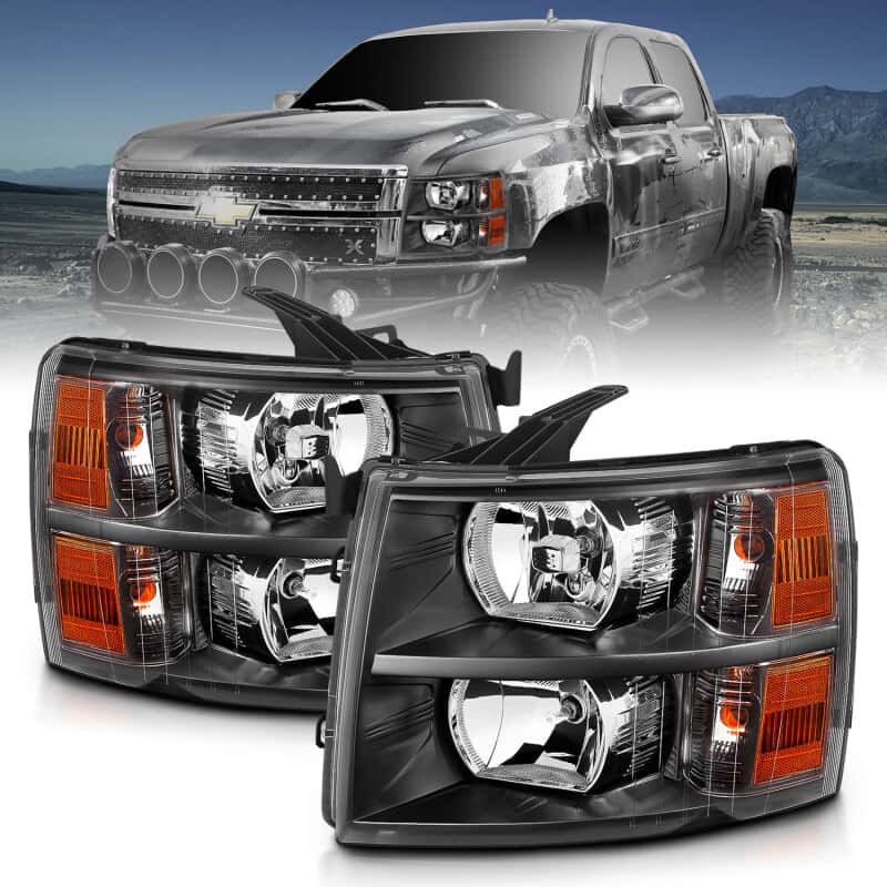 ANZO — ANZO 2007-2013 Chevrolet Silverado Crystal Headlights Black
Crystal Headlights
Head Light Set - view 7