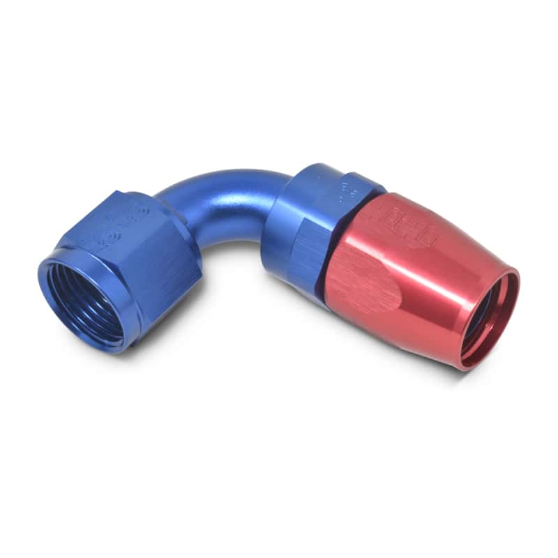 Russell — Russell Performance -10 AN Red/Blue 90 Degree Full Flow Hose End
Hose Fitting - view 4
