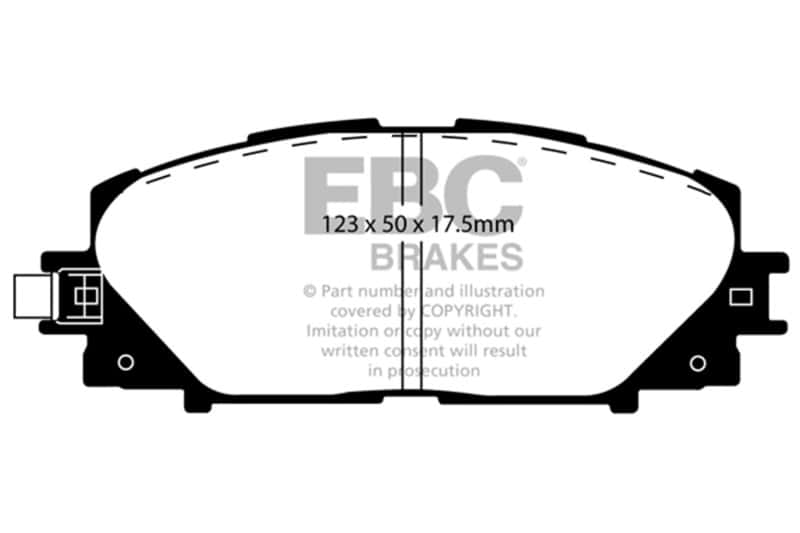 EBC — EBC 06+ Toyota Yaris 1.5 Ultimax2 Front Brake Pads
Disc Brake Pad - view 1