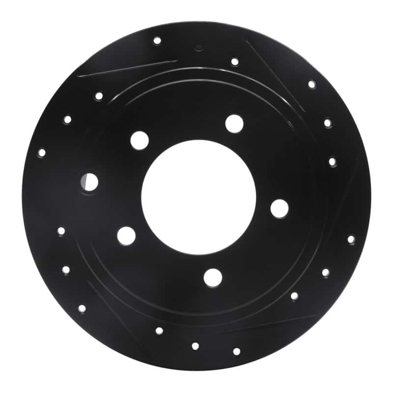R1 Concepts — R1 07-17 Chrysler 200 Rear Right Drilled & Slotted Black Brake Rotor
R1 Brake Rotor Drill - view 1