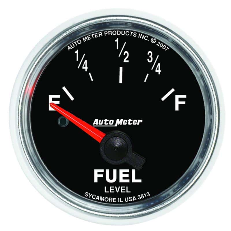 AutoMeter — Autometer GS 52mm 0-90 ohms Short Sweep Electronic Fuel Level GM Gauge
2-1/16" FUEL LEVEL, - view 2