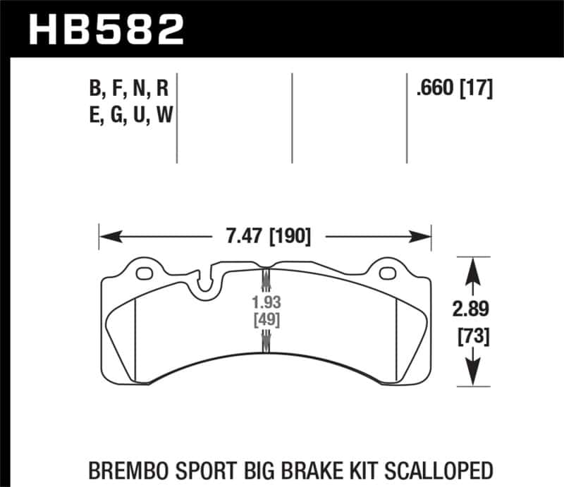 Hawk Performance — Hawk Brembo Caliper HPS 5.0 Performance Street Brake Pads
Disc Brake Pad - view 1