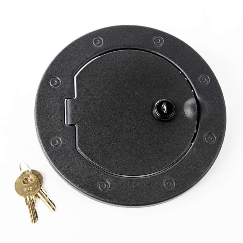 Rugged Ridge — Rugged Ridge 07-18 Jeep Wrangler JK Textured Black Locking Gas Cap Door
FuelFillerDoorCvr
OFFROAD_EXTERIOR - view 2