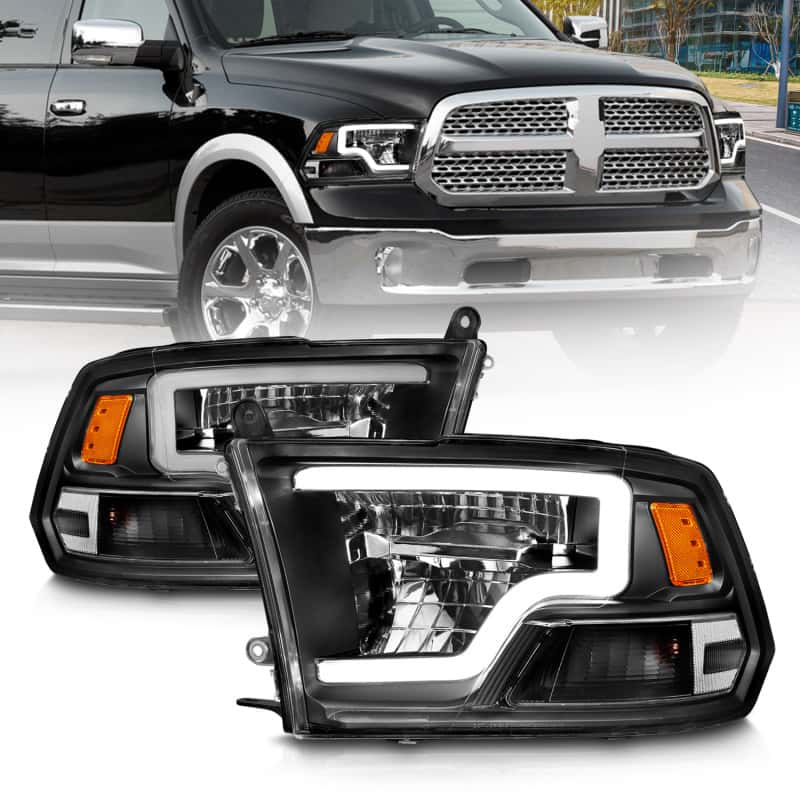 ANZO — ANZO 2009-2020 Dodge Ram 1500 Full LED Square Projector Headlights w/ Chrome Housing Black Amber
Head Light Set
HdLtSet - view 2