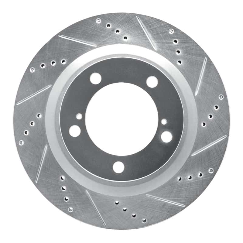 DFC — DFC 07-22 Lexus LX570 Front Right Drilled & Slotted Silver Brake Rotor - view 1
