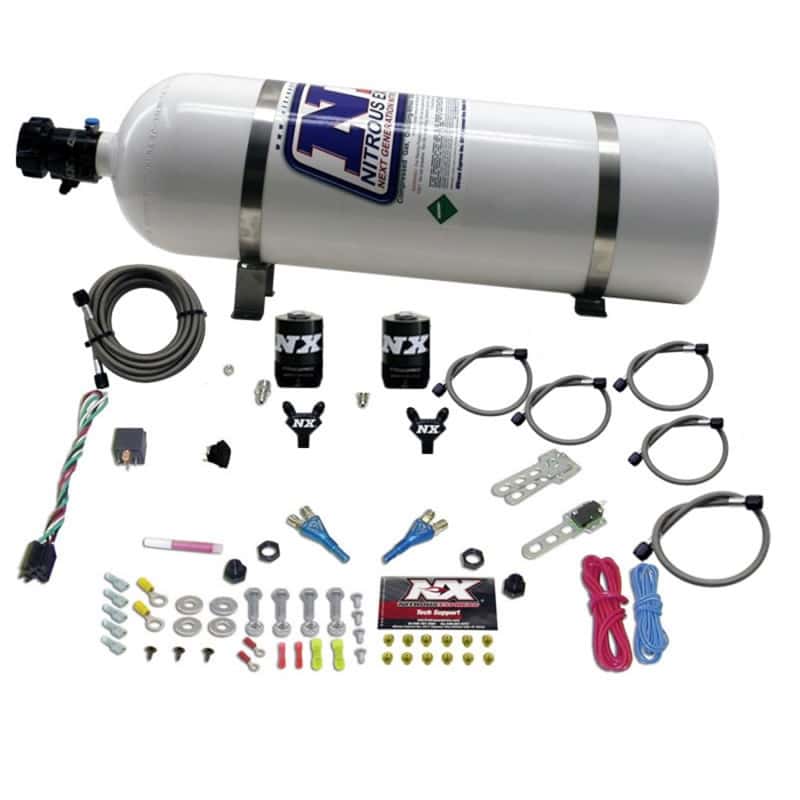 Nitrous Express — Nitrous Express Dual Nozzle Sport Compact Nitrous Kit (35-50-75HP) w/15lb Bottle
Injection System Kit
N2OSys - view 1