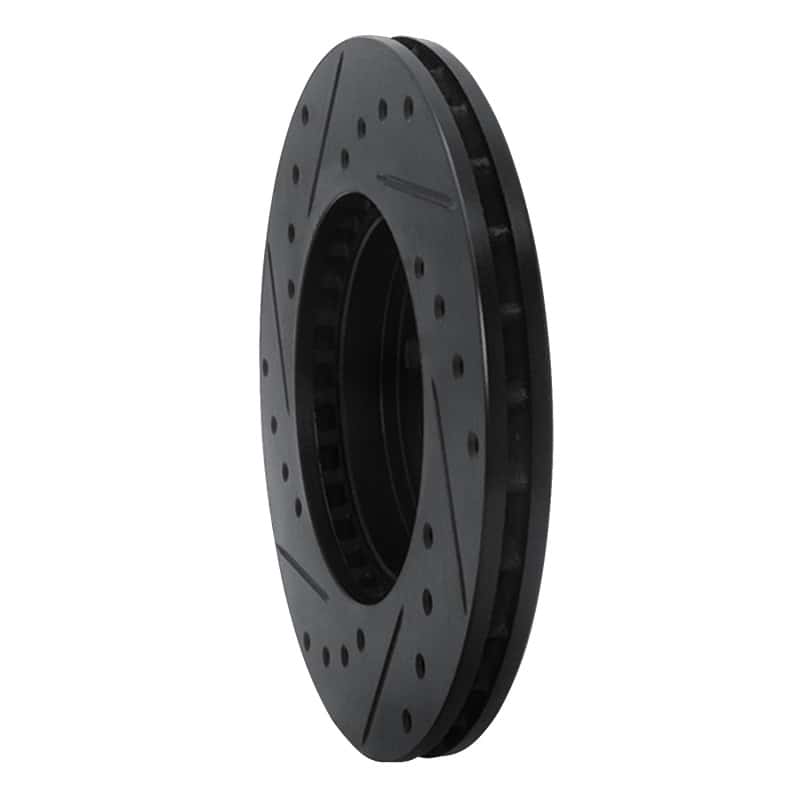 R1 Concepts — R1 90-91 Toyota Celica Front Right Drilled & Slotted Black Brake Rotor
R1 Brake Rotor Drill - view 4