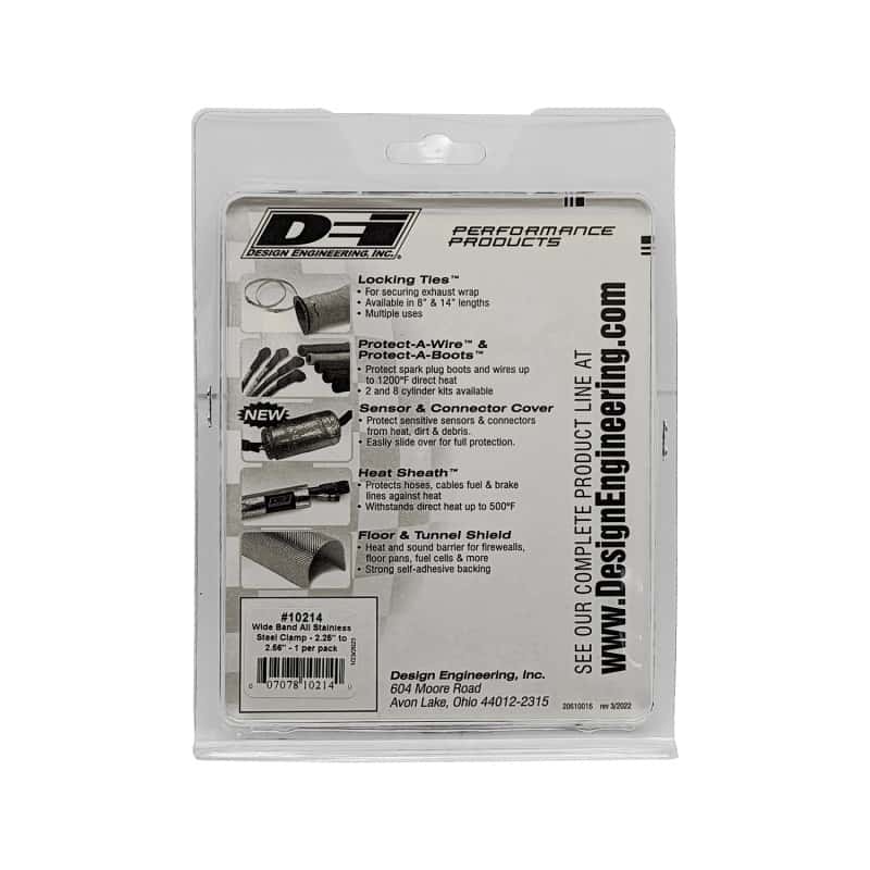 DEI — DEI Stainless Clamp 2.25in to 2.56in - Wide Band Clamp 1 per pack
Band Clamp - view 3