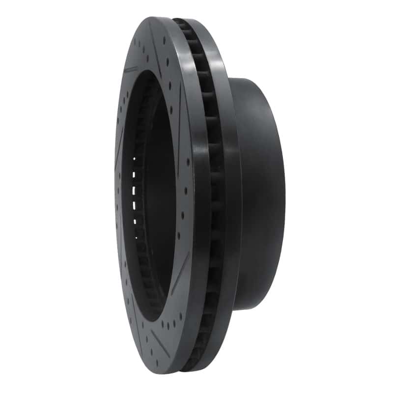 R1 Concepts — R1 11-25 Chevrolet Suburban 3500 HD Front Left Drilled & Slotted Black Brake Rotor
R1 Brake Rotor Drill - view 4