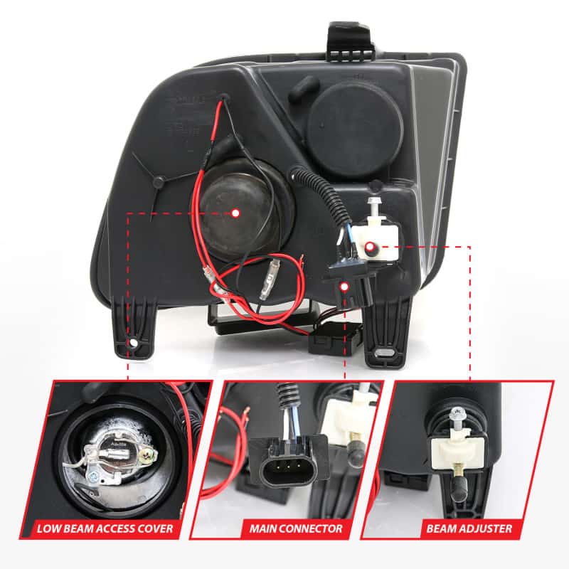 ANZO — ANZO 2005-2009 Ford Mustang Projector Headlights w/ Halo Black
Head Light Set
HdLtSet - view 12