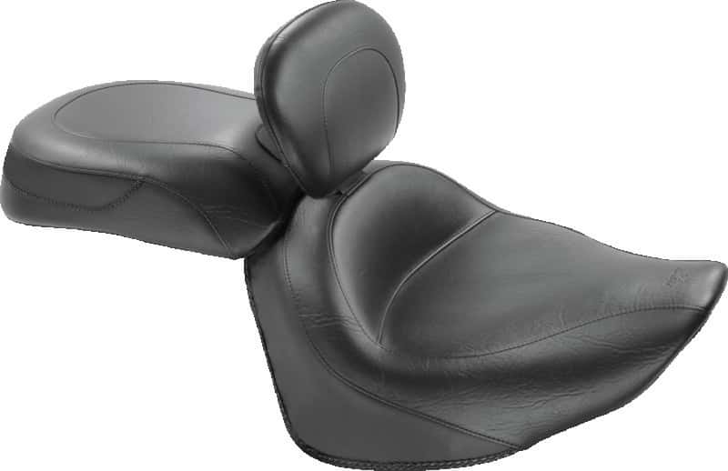 Mustang Motorcycle — Mustang 08-17 Yamaha Raider Wide Touring 2PC Seat w/Diver Backrest - Black - view 2