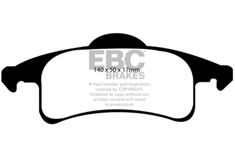 EBC — EBC 99-02 Jeep Grand Cherokee 4.0 (ATE) Ultimax2 Rear Brake Pads
Disc Brake Pad - view 1