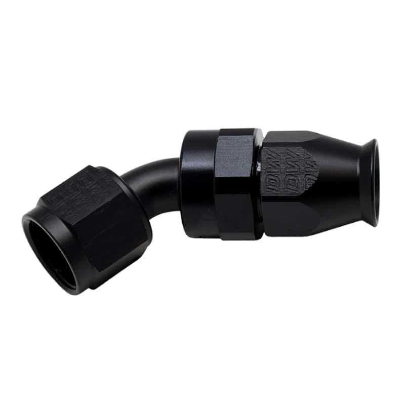 DeatschWerks — DeatschWerks 8AN Female Swivel 45-Degree Hose End PTFE (Incl 1 Olive Insert) - Anodized Matte Black
Lines & Fittings - view 2