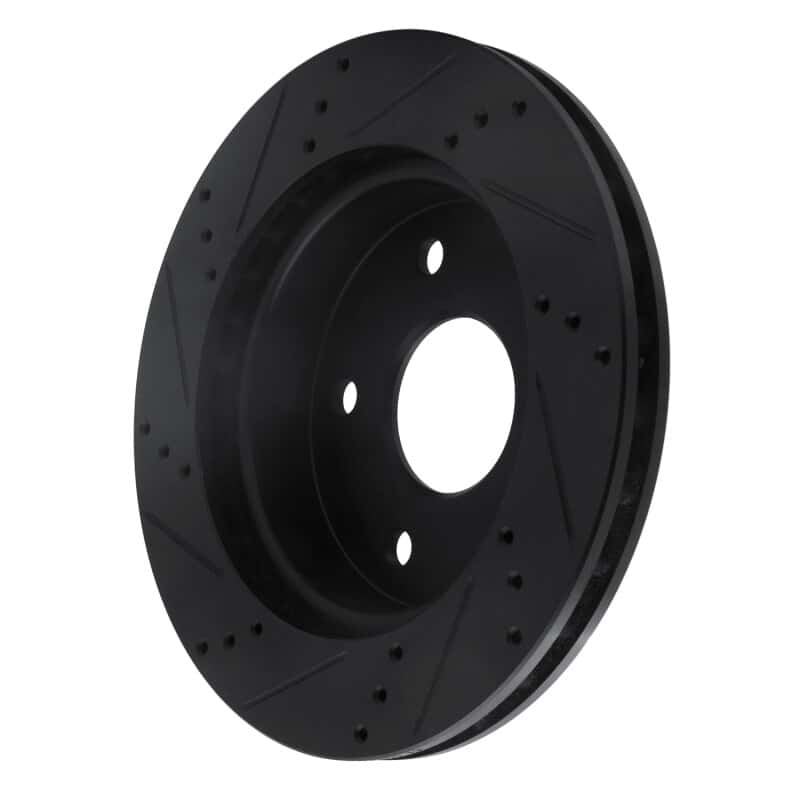 R1 Concepts — R1 05-11 Dodge Dakota RWD Front Right Drilled & Slotted Black Brake Rotor
R1 Brake Rotor Drill - view 4