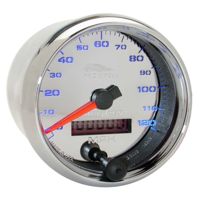AutoMeter — Autometer Pro-Cycle Gauge Speedo 2 5/8in 120 Mph Elec Chrome
2.6" SPD 120 M CH PC - view 3