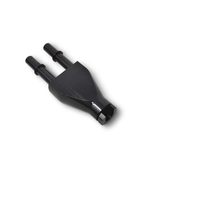 Russell — Russell Adapter Y-Block 3/8in Sae Quick Disconnect Female To 2X 3/8in Sae Qd Male Blk Anodized
Fuel Block - view 5