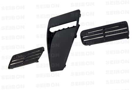 Seibon — Seibon 08-09 Mitsubishi Evo X Carbon Fiber Hood Scoop - Only Fits OEM Hoods (Not Seibon Hoods) - view 5