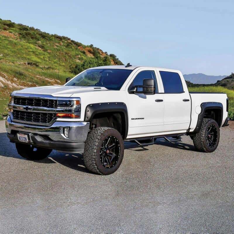 Westin — Westin 14-18 Chevrolet Silverado/GMC Sierra Crew Cab Outlaw Nerf Step Bars (Excl. Diesel) -Text. Blk
Nerf Drop Step Bars - view 8