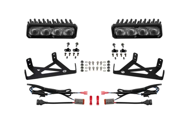 Diode Dynamics — Diode Dynamics 2020-2022 Ford F-250 Super Duty F250 Fog SS6 Sport LED Kit White 6000K - view 1