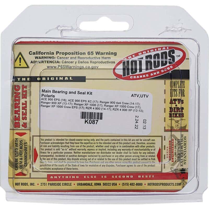 Hot Rods — Hot Rods 2016 ACE 900 EPS/2017 ACE 900 EPS XC Main Bearing & Seal Kit - view 4