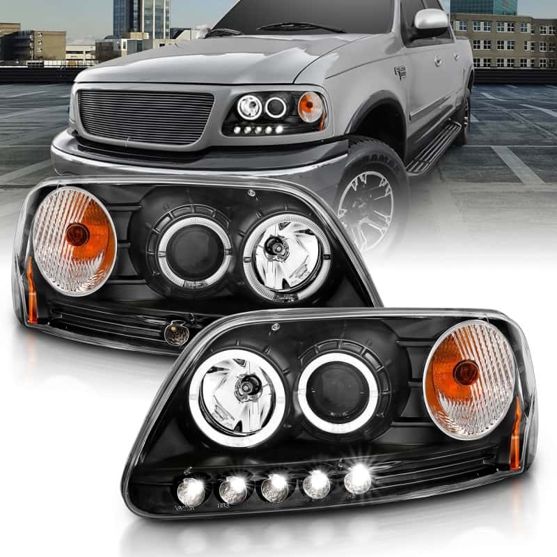 ANZO — ANZO 1997.5-2003 Ford F-150 Projector Headlights w/ Halo and LED Black 1pc
Head Light Set
HdLtSet - view 1