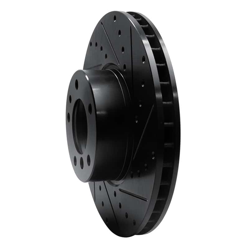 R1 Concepts — R1 91-01 BMW 850CI Front Right Drilled & Slotted Black Brake Rotor
R1 Brake Rotor Drill - view 2