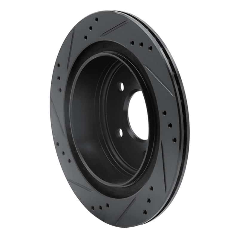 R1 Concepts — R1 02-06 Infiniti Q45 Rear Right Drilled & Slotted Black Brake Rotor
R1 Brake Rotor Drill - view 4