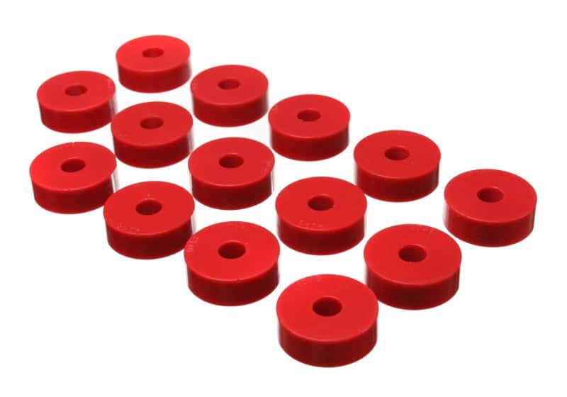 Energy Suspension — Energy Suspension 55-73 Jeep CJ5/CJ7/CJ8 Scrambler Red Body (Cab) Mount Set
BodyMntBshKt - view 2