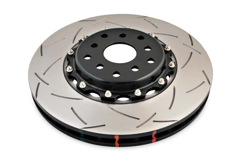 DBA — DBA 04-07 STi/2017 BRZ w/Perf. Pkg. 10 Hole Front Slotted 5000 Series 2/PC Rotor Assembled w/Blk Hat
T3 5000 Series Rotor
Brake Rotor - view 1