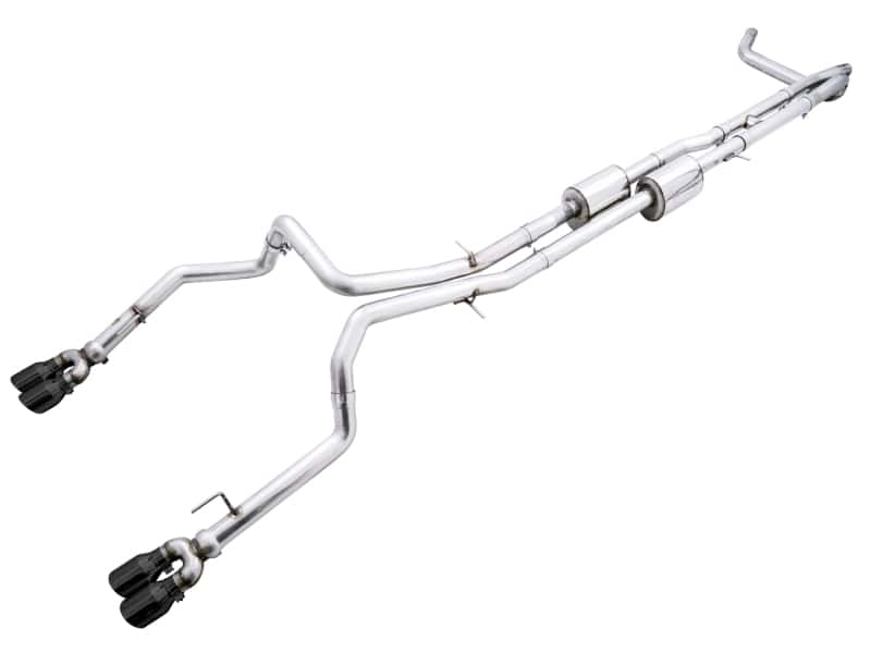 AWE Tuning — AWE Tuning 4th Gen GM 1500 6.2L 0FG Catback Split Rear Exit (w/ Bumper Cutouts) - Quad Diamond Tips
0FG Catback - view 1