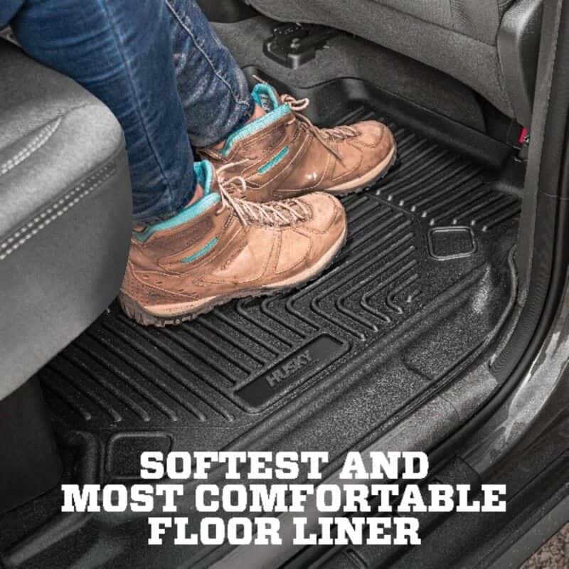 Husky Liners — Husky Liners 19-23 Chevy Silverado 1500 CC X-Act Contour Black 2nd Seat Floor Liners (Full Coverage) - view 8