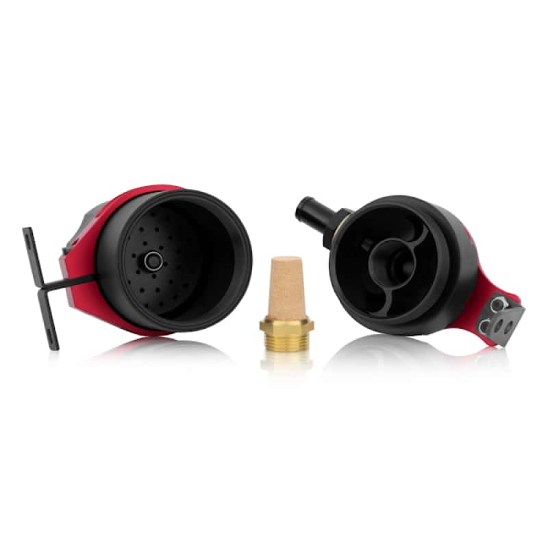 Mishimoto — Mishimoto Universal Baffled Oil Catch Can - Red - view 7